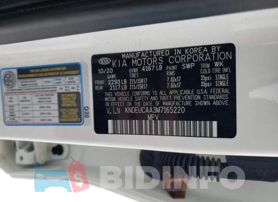 KNDEUCAA3M7165220 Photo# 12