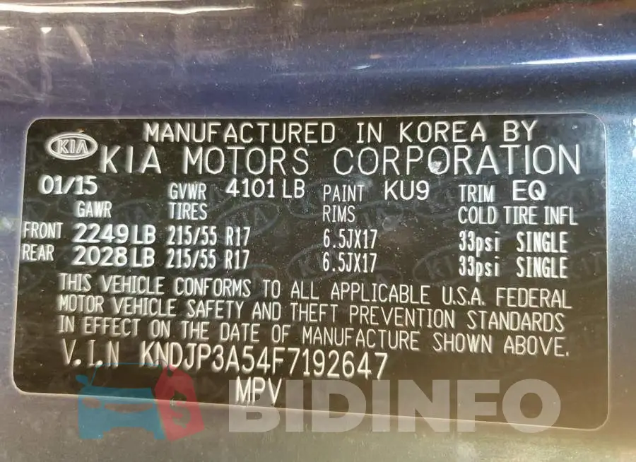 KNDJP3A54F7192647 Photo# 13