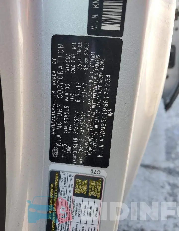 KNDMB5C19G6175254 Photo# 14