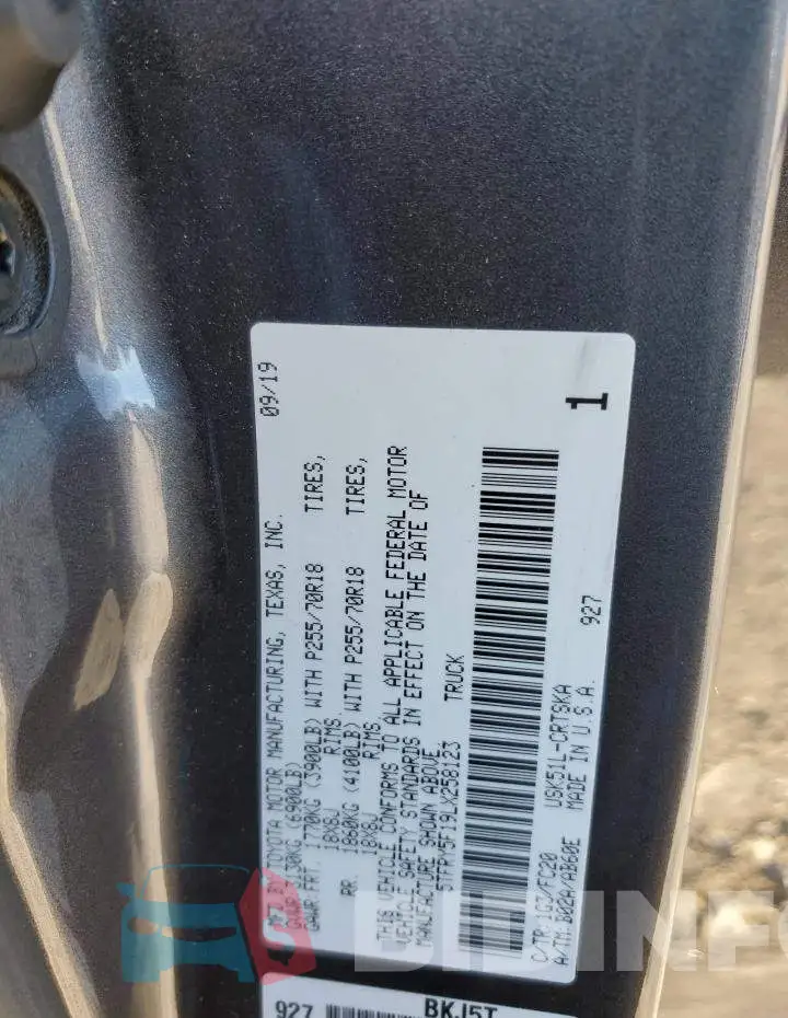 5TFRY5F19LX258123 Photo# 12