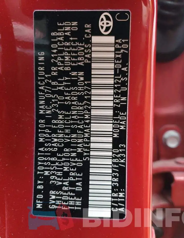 5YFEPMAE4MP271271 Photo# 13