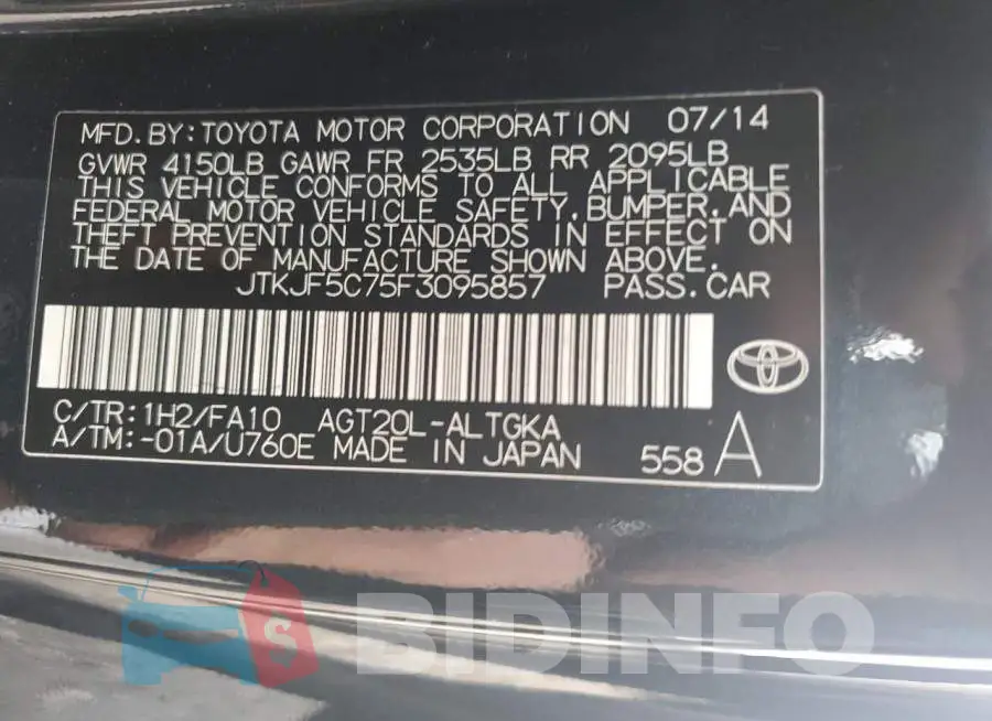 JTKJF5C75F3095857 Photo# 12