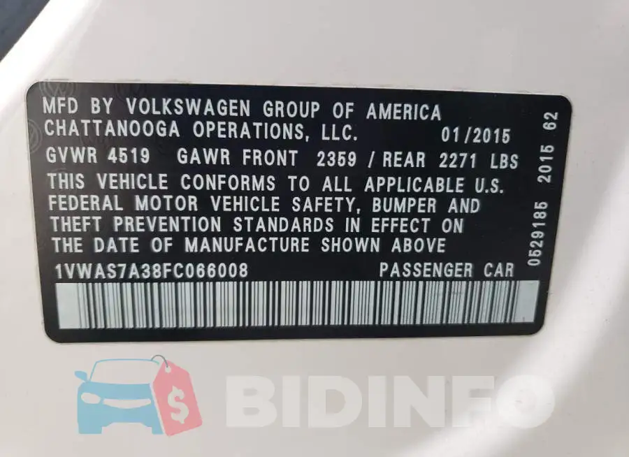 1VWAS7A38FC066008 Photo# 13