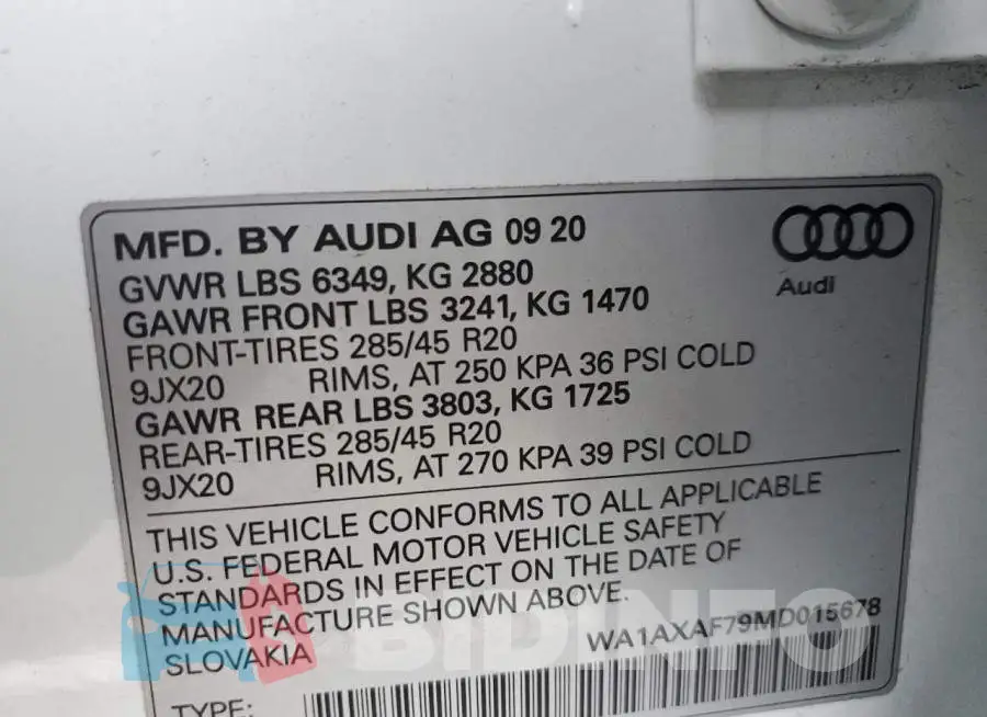 WA1AXAF79MD015678 Photo# 13