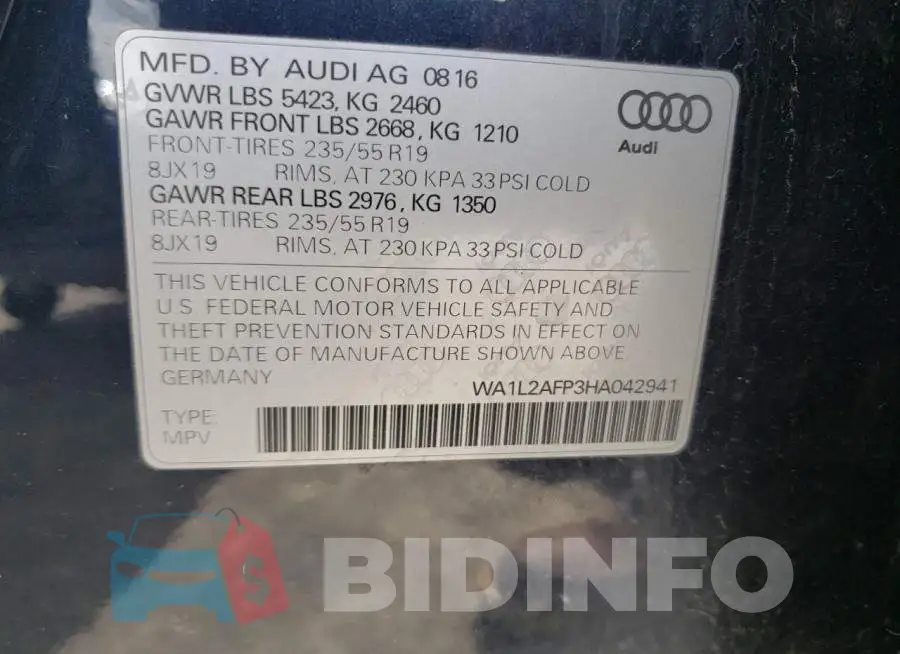 WA1L2AFP3HA042941 Photo# 13