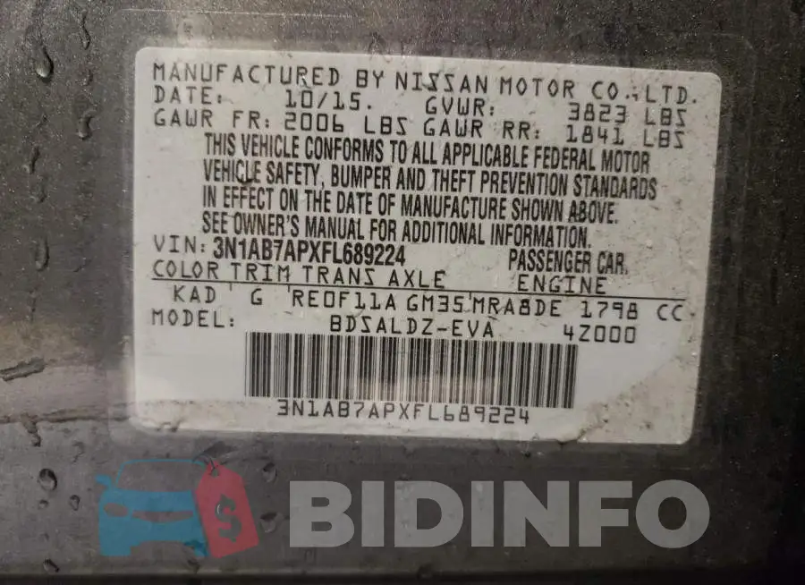 3N1AB7APXFL689224 Photo# 13