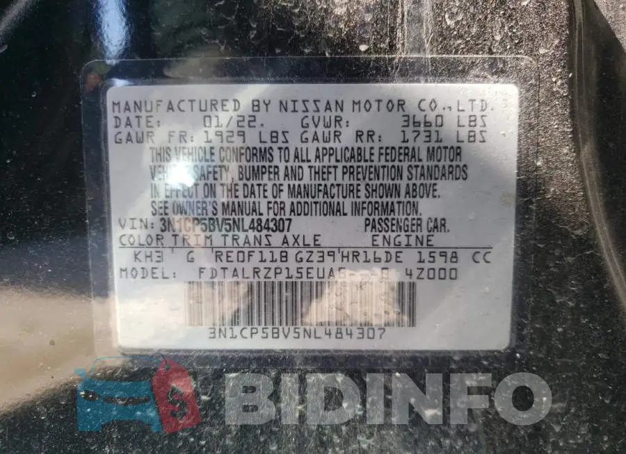 3N1CP5BV5NL484307 Photo# 13