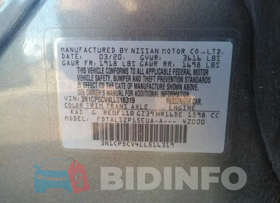 3N1CP5CV4LL516319 Photo# 14
