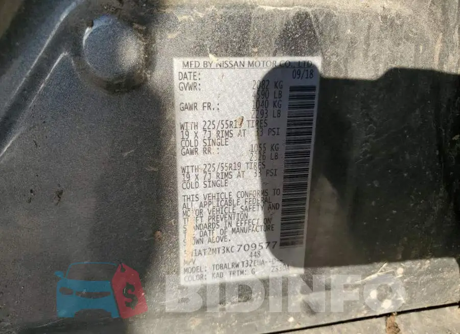 5N1AT2MT3KC709577 Photo# 14