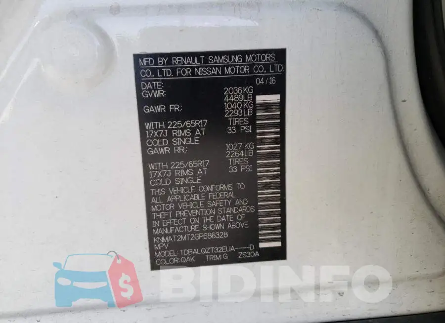 KNMAT2MT2GP686328 Photo# 12