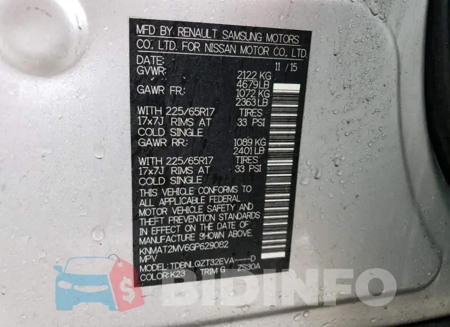 KNMAT2MV6GP629082 Photo# 13