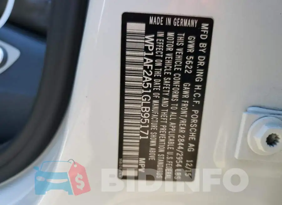 WP1AF2A51GLB95171 Photo# 12