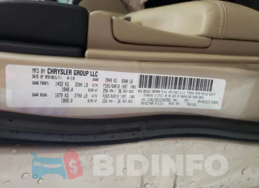 1C4RJFBG1EC487992 Photo# 13
