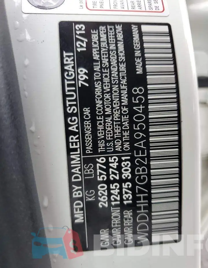 WDDHH7GB2EA950458 Photo# 12