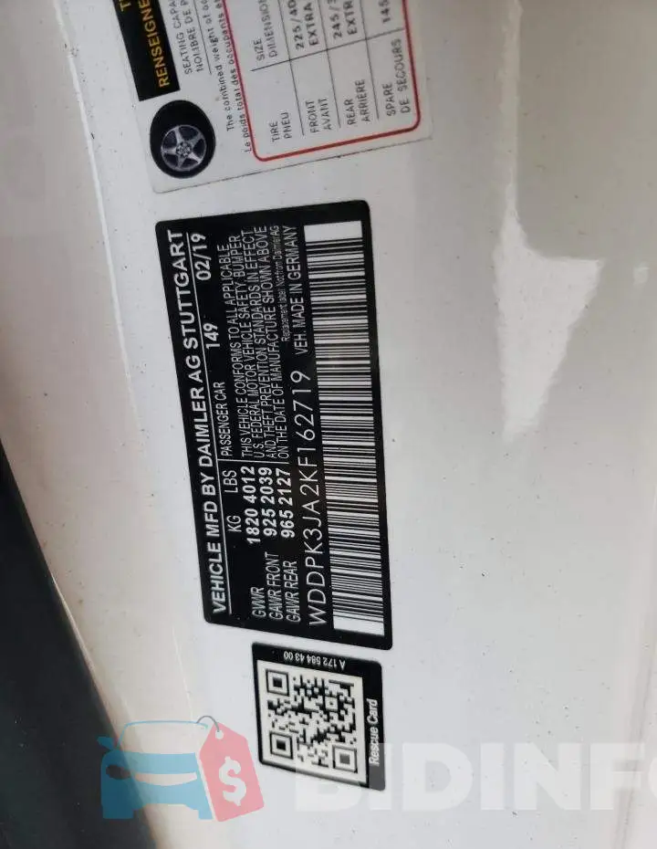WDDPK3JA2KF162719 Photo# 12