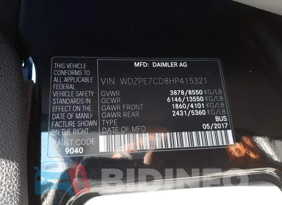 WDZPE7CD8HP415321 Photo# 10