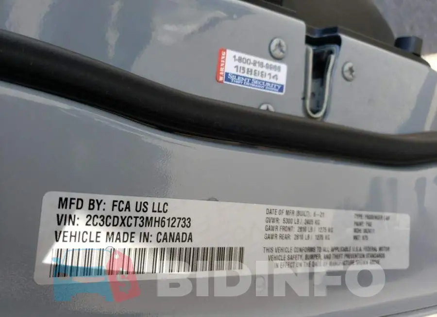 2C3CDXCT3MH612733 Photo# 13