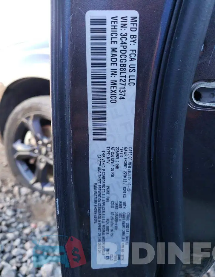 3C4PDCGB8LT271374 Photo# 13