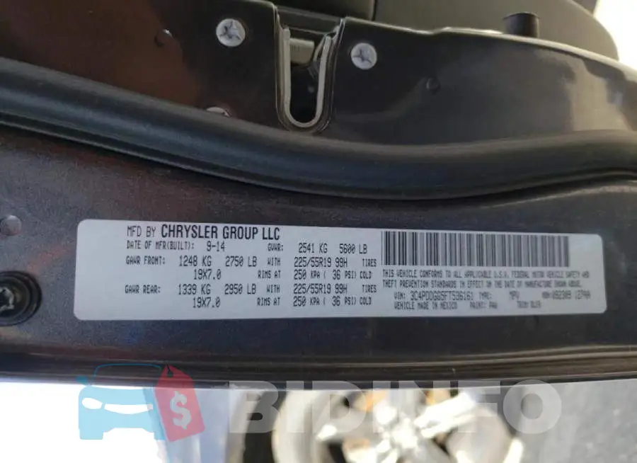 3C4PDDGG5FT536161 Photo# 10