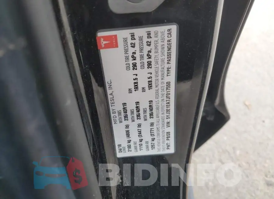 5YJ3E1EA7JF017550 Photo# 12