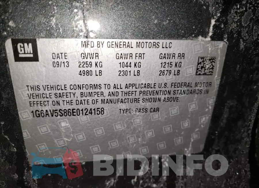 1G6AV5S86E0124158 Photo# 12