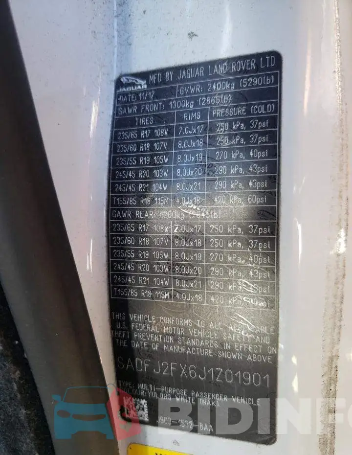 SADFJ2FX6J1Z01901 Photo# 14