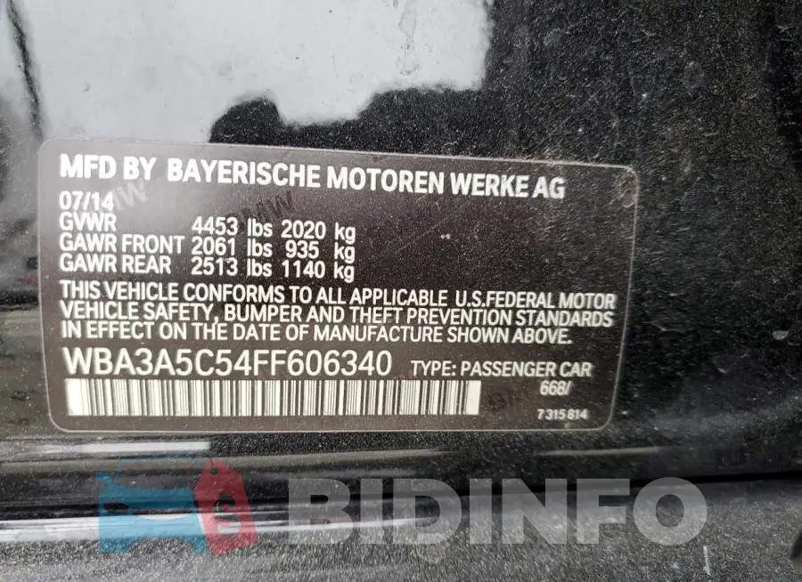 WBA3A5C54FF606340 Photo# 12