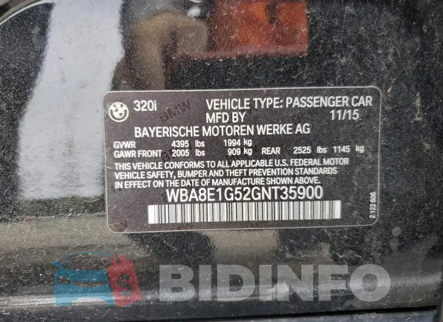 WBA8E1G52GNT35900 Photo# 12