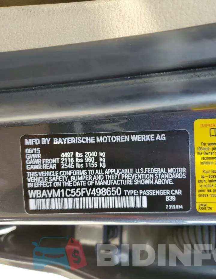 WBAVM1C55FV498650 Photo# 13