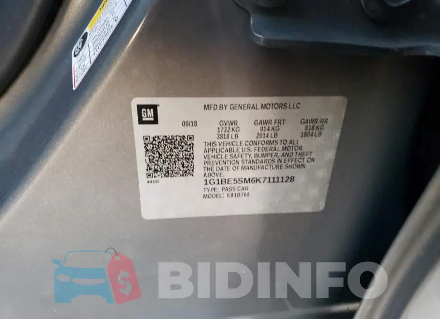 1G1BE5SM6K7111128 Photo# 12