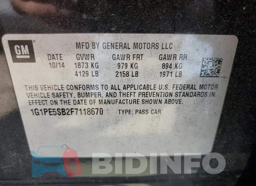 1G1PE5SB2F7118670 Photo# 12