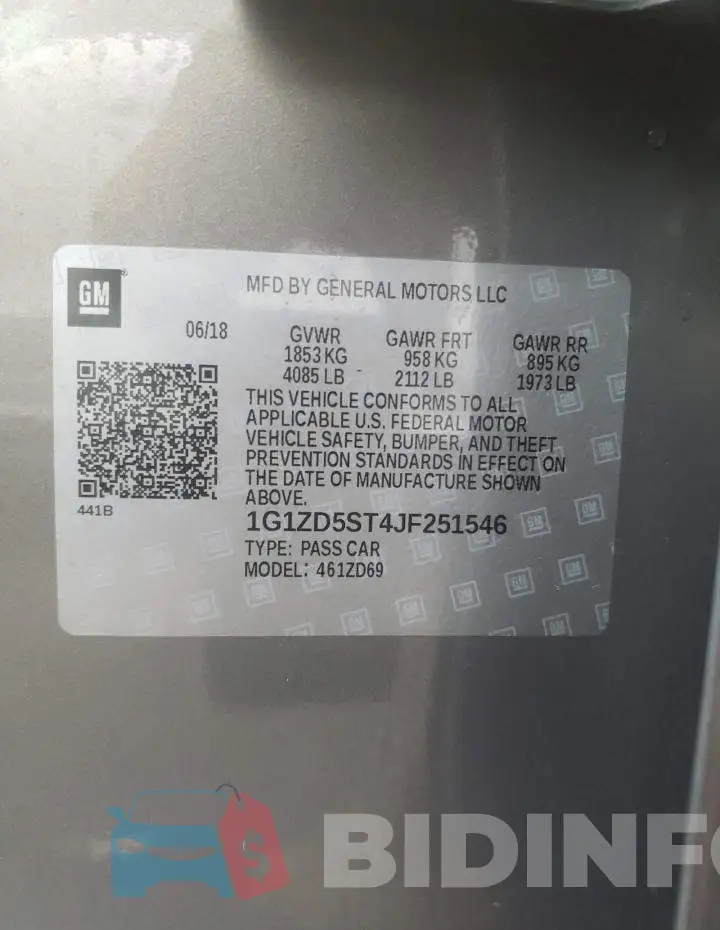 1G1ZD5ST4JF251546 Photo# 12