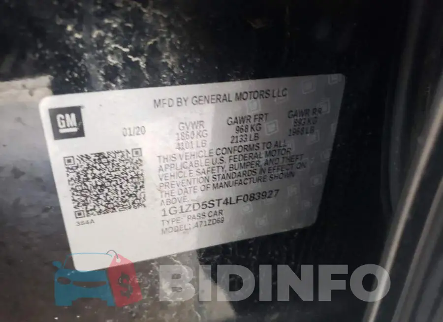 1G1ZD5ST4LF083927 Photo# 12
