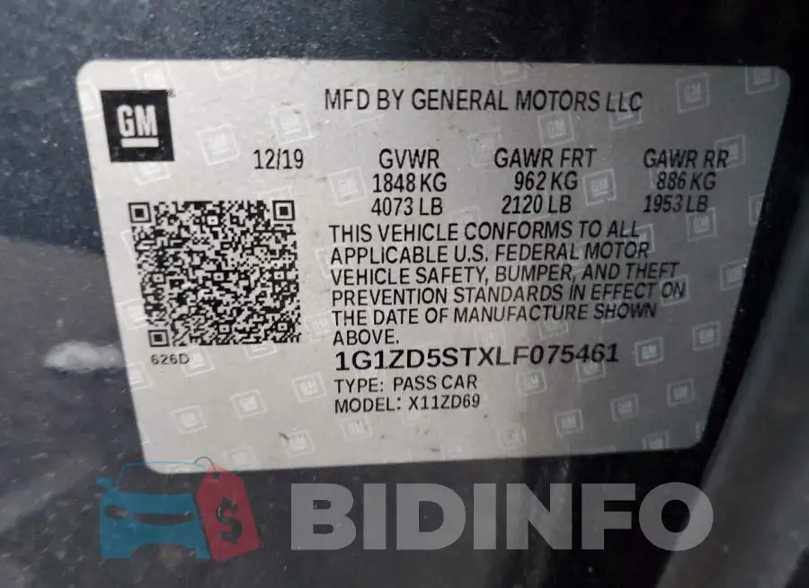 1G1ZD5STXLF075461 Photo# 12