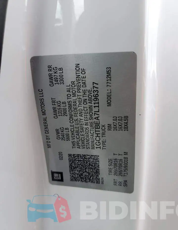 1GCHTBEA7L1196377 Photo# 12