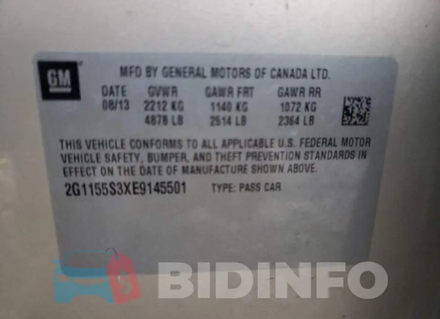 2G1155S3XE9145501 Photo# 13