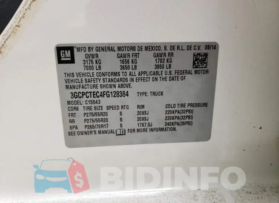 3GCPCTEC4FG128384 Photo# 10