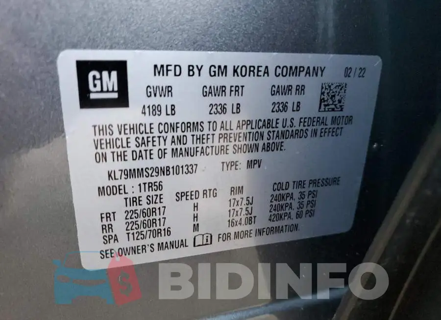 KL79MMS29NB101337 Photo# 14