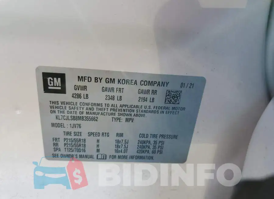 KL7CJLSB8MB355662 Photo# 12