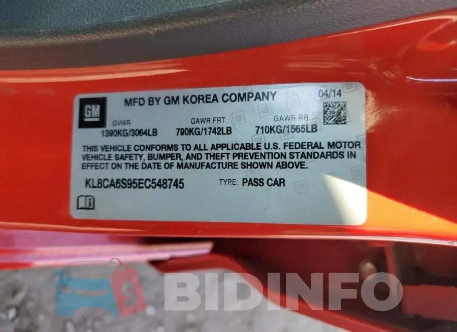KL8CA6S95EC548745 Photo# 12