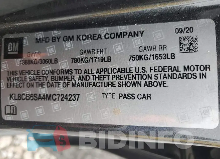 KL8CB6SA4MC724237 Photo# 12