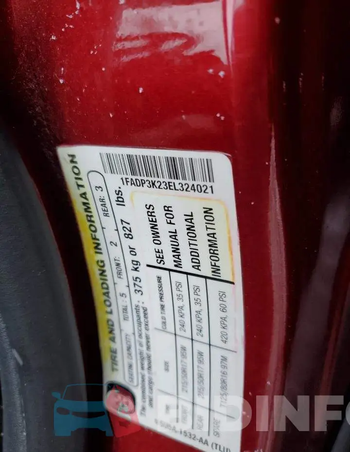 1FADP3K23EL324021 Photo# 12