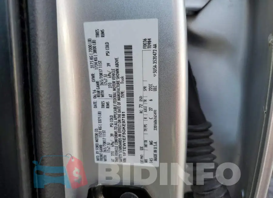 1FTEW1EF5GKE97181 Photo# 12