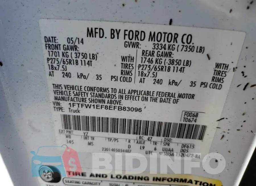 1FTFW1EF8EFB83096 Photo# 10