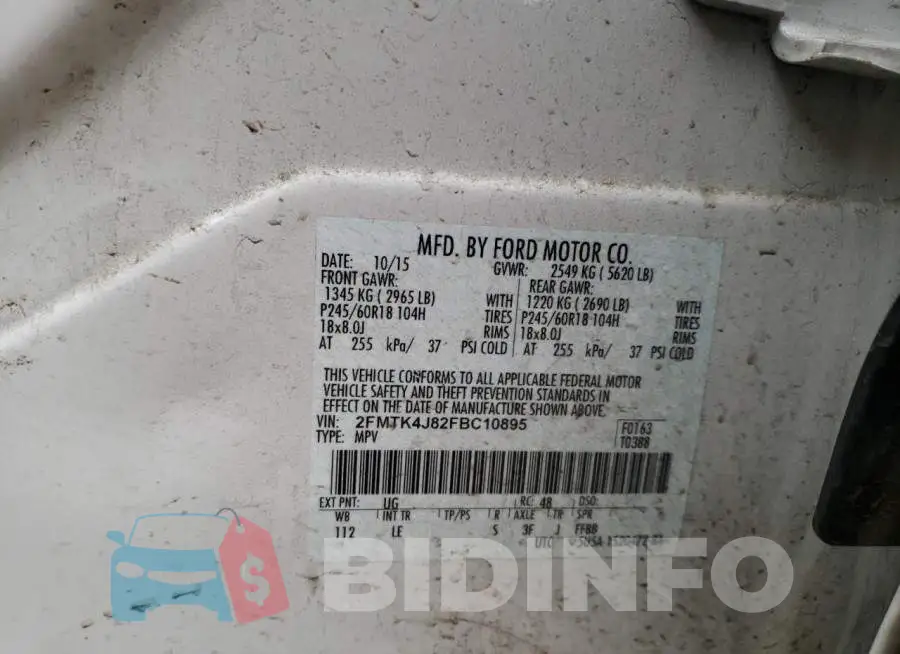 2FMTK4J82FBC10895 Photo# 13