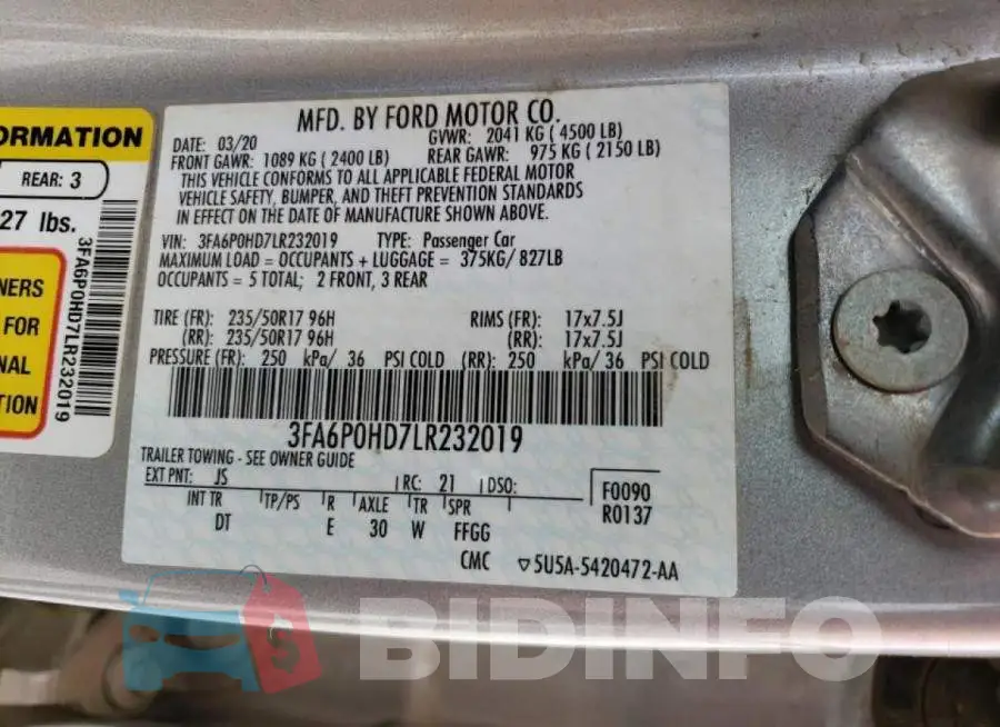 3FA6P0HD7LR232019 Photo# 12