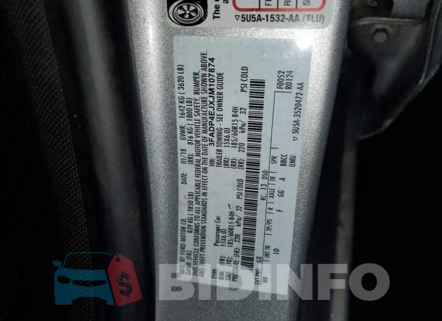 3FADP4EJXJM107874 Photo# 12