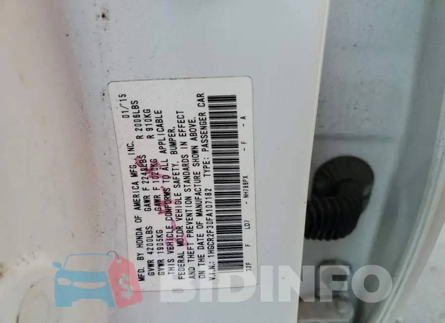 1HGCR2F30FA107182 Photo# 12