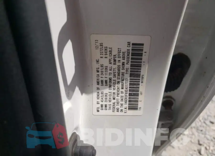 1HGCR3F8XEA017733 Photo# 12
