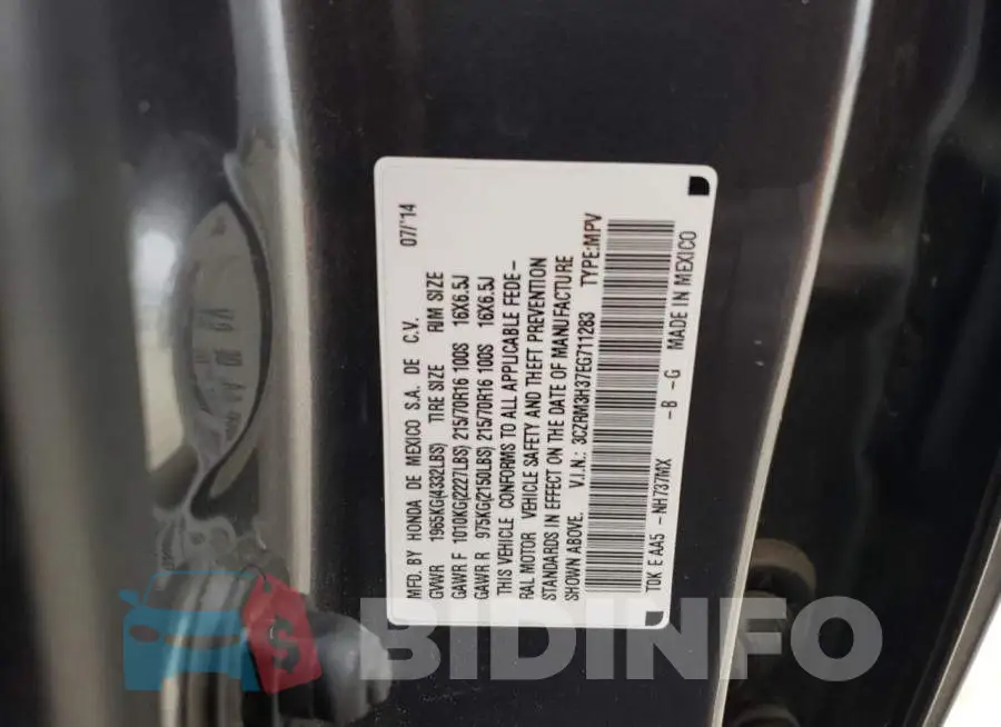 3CZRM3H37EG711283 Photo# 13